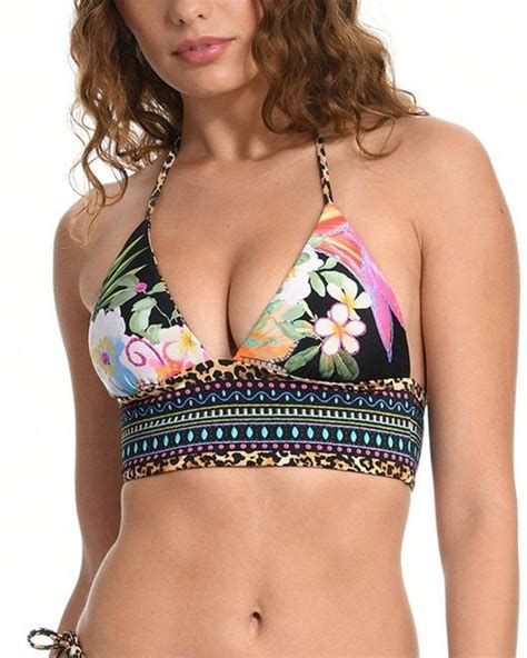 Sunshine Triangle Bikini Top In Black Lyst