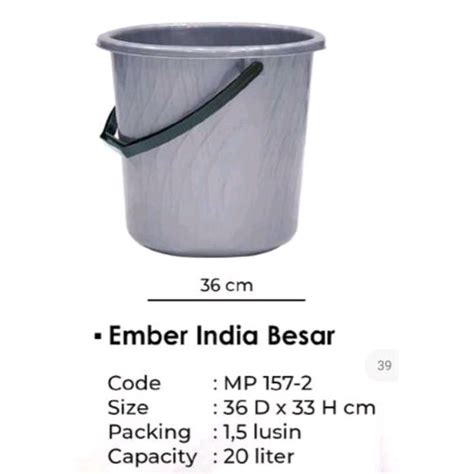 Jual Ember Plastik 20 Liter India Besar Mpw Shopee Indonesia