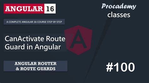 95 CanActivate Route Guard In Angular Angular Router Route Guards