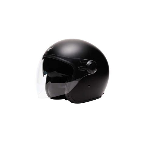 Casco Jet Vintage M Rk Boreal Nero Opaco