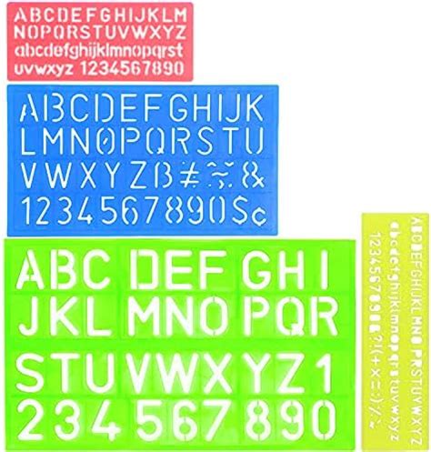 4 Pcs Alphabet Letter Stencil Number Letter Stencil Pochoirs