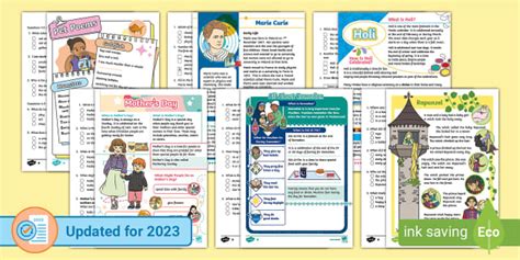 Ks1 March Reading Comprehension Activity Pack Twinkl