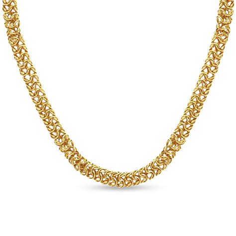 Maestro Collection 9k Yellow Gold Byzantine Necklace Size 20 With Senorita Clasp Gold Wt