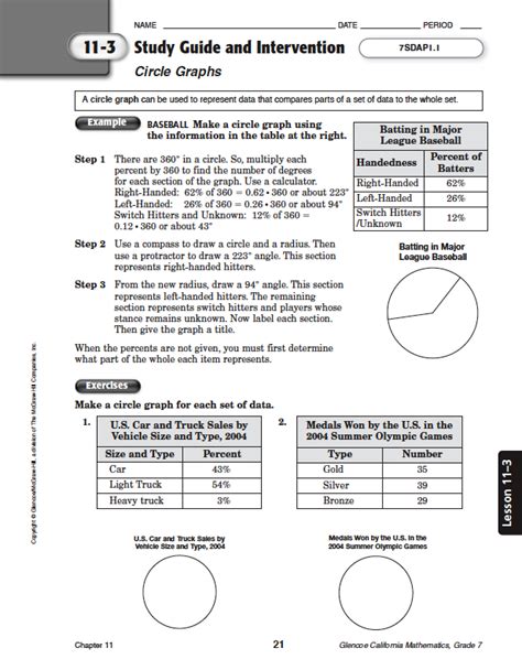 Glencoe Geometry Chapter 11 Study Guide And Review Answers Study Poster