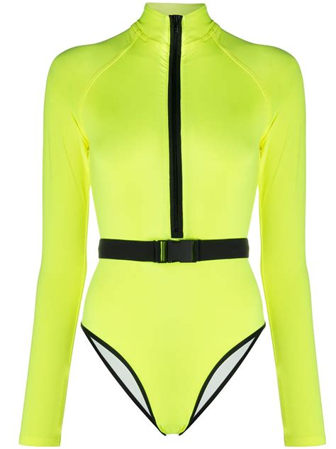 Noire Swimwear Long Sleeve One Piece Swimsuit Farfetch