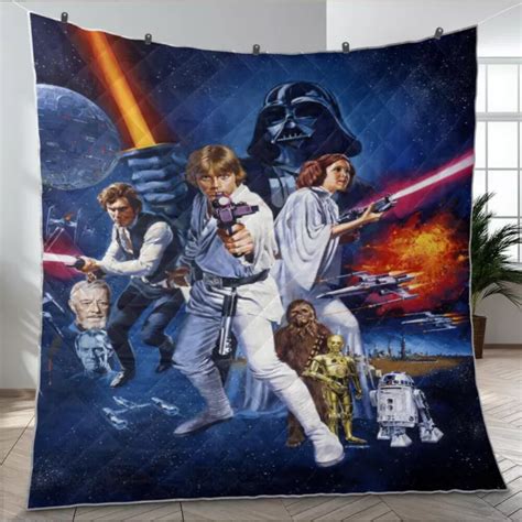 STAR WARS - Episode IV New Hope Quilt, Classic Movie Quilt Blanket $95.16 - PicClick CA