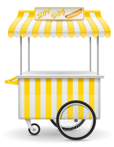 street food cart hot dog vector illustration 494571 Vector Art at Vecteezy