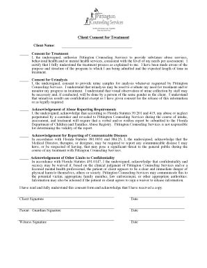 Fillable Online Client Consent Form 2015docx Fax Email Print PdfFiller