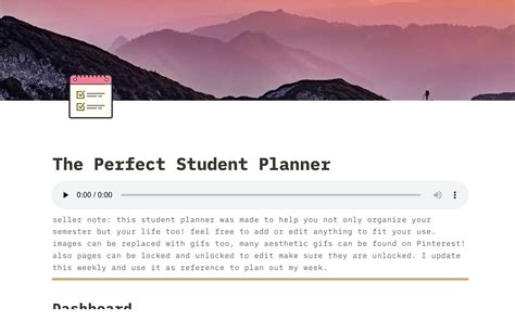 Notion Template Gallery – The Perfect Student Planner