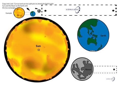 Sun Earth Moon Model Template