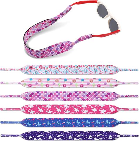 Hifot 6 Pack Sunglasses Holder Strap For Kids Floating Eyewear