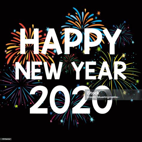 Happy New Year Background Design For 2020 Stock Illustration Download