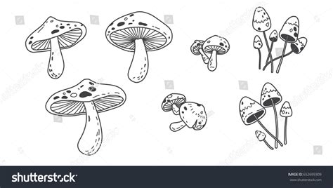 Mushroom Doodle Icon Vector Illustration Stock Vector (Royalty Free ...