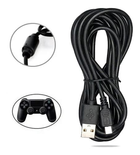 Cabo Controle Ps4 3 Metros Reforçado Usb Sincroniza Carrega MercadoLivre