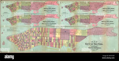 Map Of The City Of New York Showing Its Political Divisions And