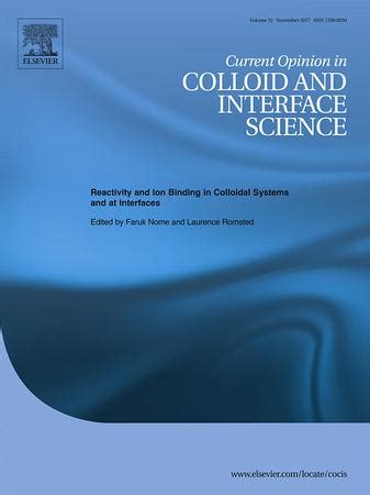 Current Opinion In Colloid Interface Science Template For Authors