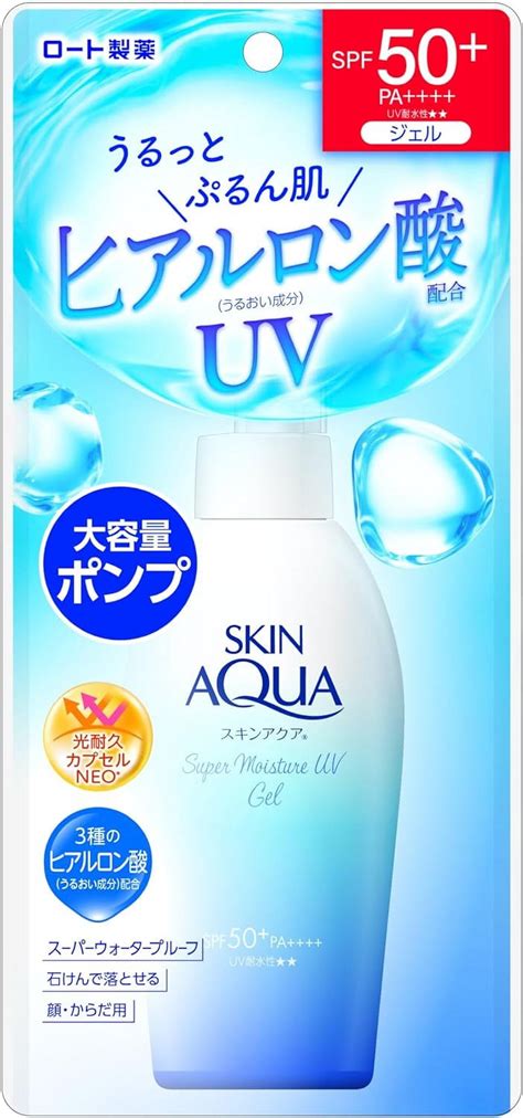 Rohto Skin Aqua Super Moisture Gel Sunscreen Spf50pa 140g