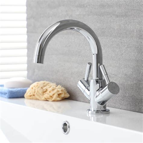 Milano Mirage Modern Swivel Spout Mono Basin Mixer Tap Chrome