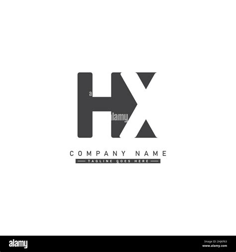 Letra Inicial Logotipo Hx Logotipo De Minimal Business Para Los Alfabetos H Y X Plantilla De