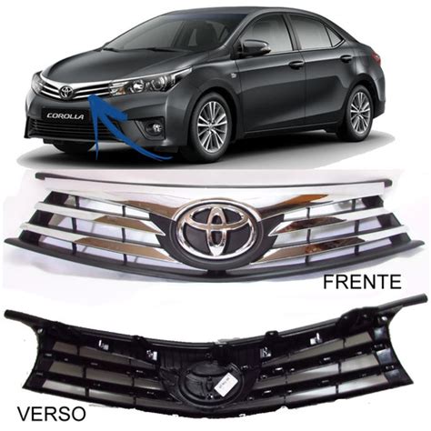 Grade Radiador Corolla Cromada E Emblema R