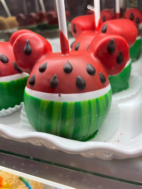 Darling “Watermelon” Carmel Apple Delights at Downtown Disney
