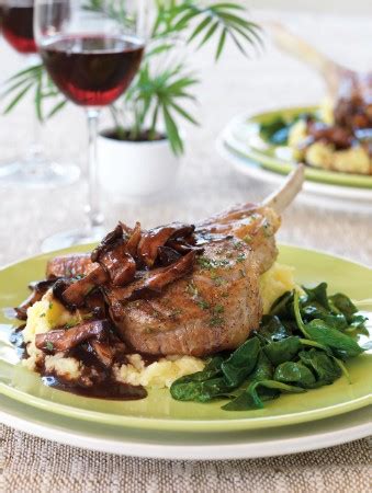 RECIPE - Roasted Veal Chops with King Mushroom Sauce