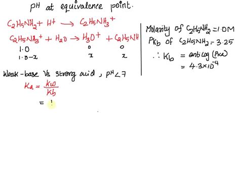 Solved Calculate The Ph At The Equivalence Point For The Titration Of