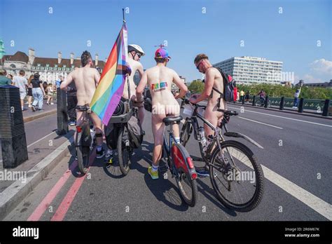 London UK 10 June 2023 CONTENT NUDITY Hundreds Of Naked Cyclists