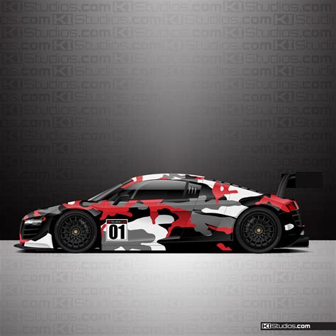 Racing Livery Camo Performance Car Wrap - Covert - KI Studios