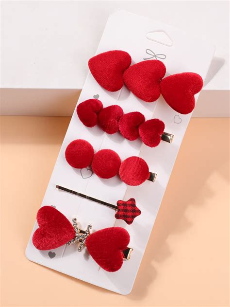 5pcs Star And Heart Decor Hair Clip In 2024 Diy Hair Accessories Ribbon