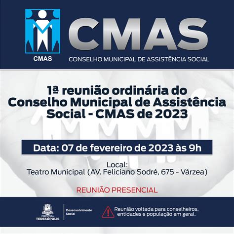 Cmas Convoca Munícipes Para A 1ª Reunião Ordinária De 2023 Prefeitura