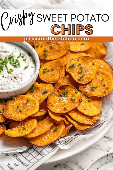 Crispy Sweet Potato Chips In 2024 Crispy Sweet Potato Vegetarian