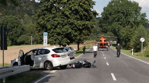 Büdingen Wetterau Tödlicher Motorradunfall Hubschrauber im Einsatz