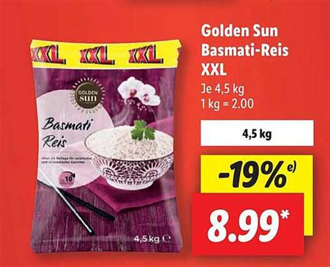 Golden Sun Basmati Reis Xxl Angebot Bei Lidl Prospekte De