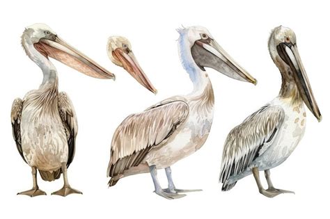 Premium Photo A Drawing Of A Pelican With A Blue Beak