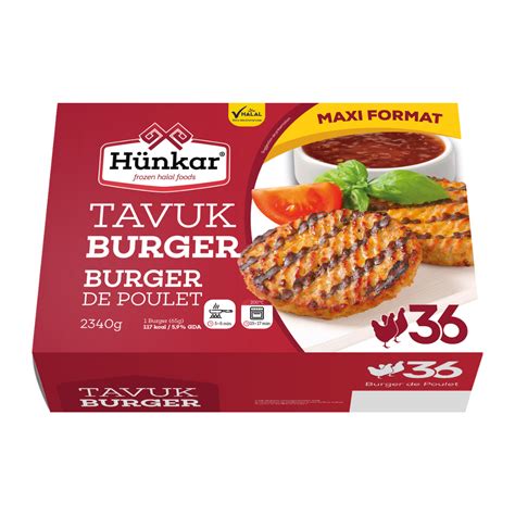 Burger de Volailles 36 pièces 2340g HÜNKAR