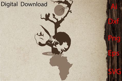 Africa Man Silhouette Svg Afro Man Svg Africa Svg Black Man Etsy