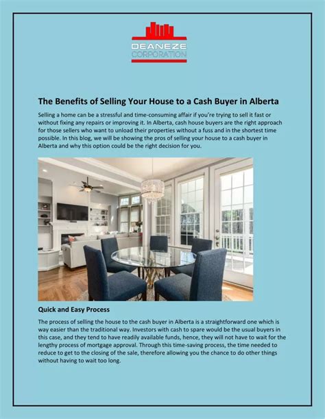 PPT The Benefits Of Selling Your House To A Cash Buyer In Alberta