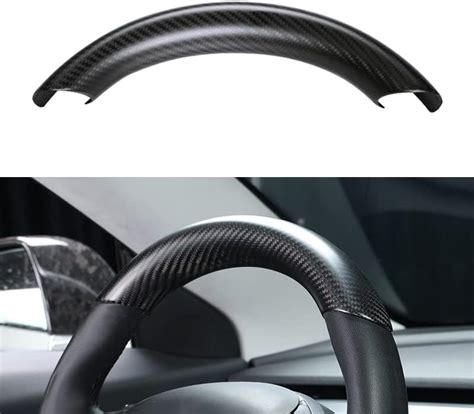 Amazon Jswan Carbon Fiber Steering Wheel Embedded Cover For Tesla