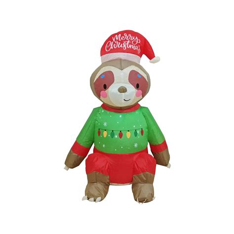 Click 80cm Battery Operated Festive Inflatable Sloth - Bunnings Australia