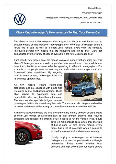 PPT - Check Out Volkswagen's New Inventory To Find Your Dream Car ...