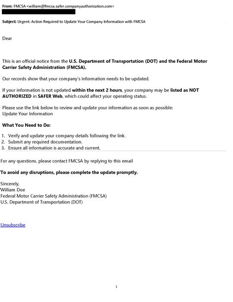 Fraud Alerts | FMCSA