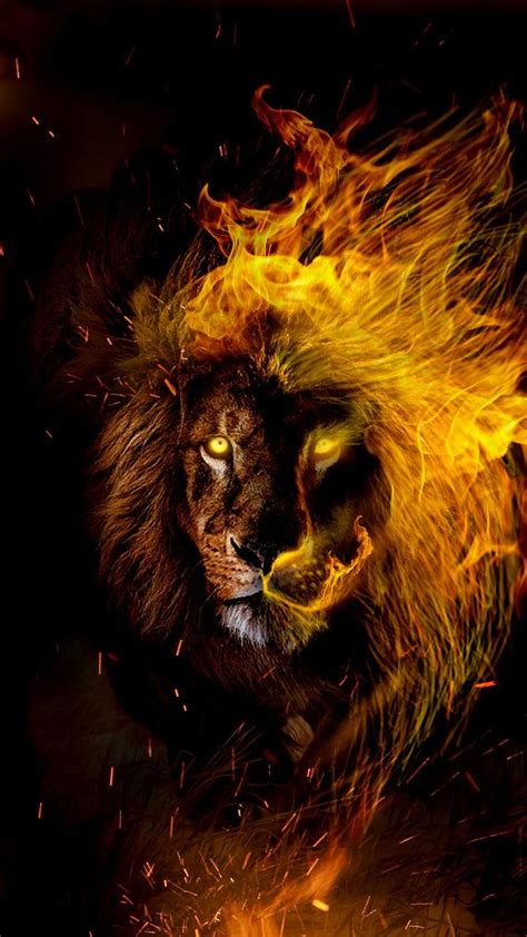 Leo In Flames Lion For The Leo Zodiac Lovers Get Your Star Sign For