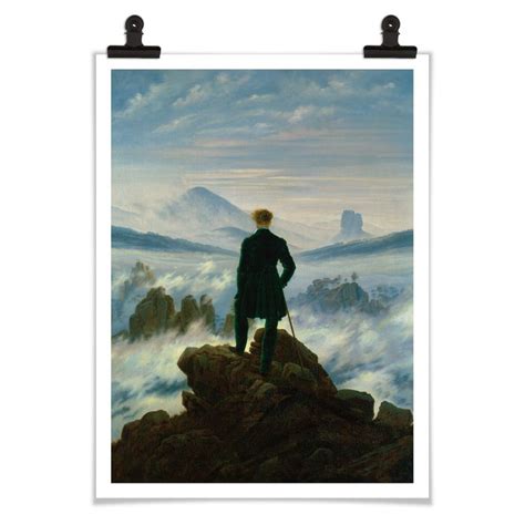 Poster Friedrich Le Voyageur Contemplant Une Mer De Nuages Wall Art Fr