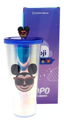 Vaso Hologr Fico Con Pajita Con Dise O De Mickey Mouse De Disney