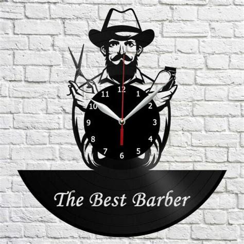 The Best Barber Wall Clock Barber Shop Vinyl Record Home Decor Art