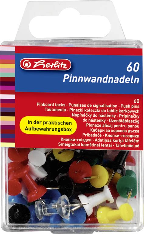 herlitz Pinnwandnadeln farbig 60 Stück 23 mm kaufen Globus Baumarkt