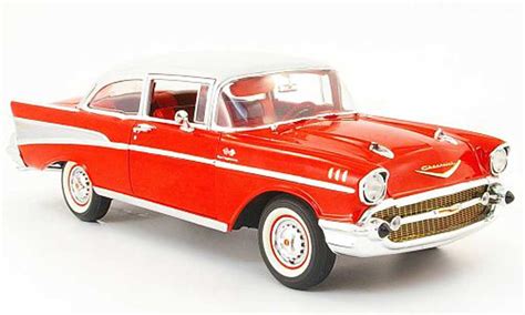 Miniature Chevrolet Bel Air Highway Sedan Rouge Grise