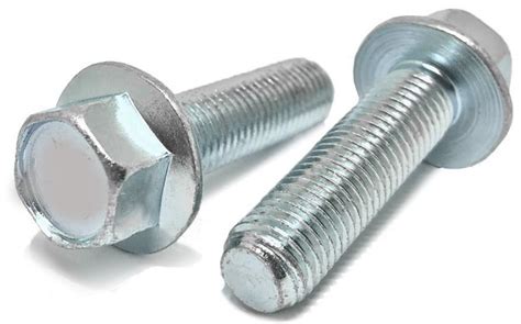 M6 X 25 Hexagon Flange Bolts DIN 6921 Grade 8 8 Steel Zinc Plated Cr3