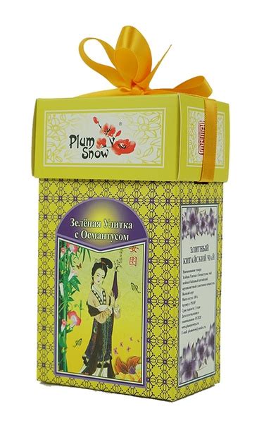 Plum Snow Зелёная Улитка с Османтусом листовой чай, 100 г - купить с ...